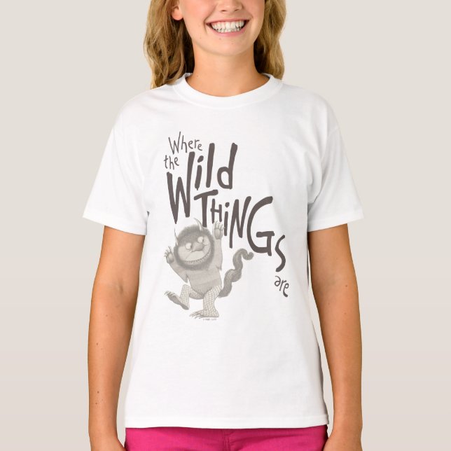 Where the Wild Things Are-citat T Shirt (Framsida)