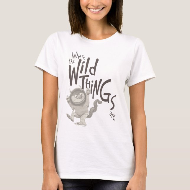 Where the Wild Things Are-citat T Shirt (Framsida)