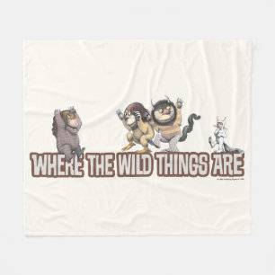 Where the Wild Things Are-figurer på logotypen Fleecefilt