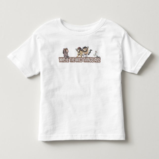 Where the Wild Things Are-figurer på logotypen T Shirt (Framsida)