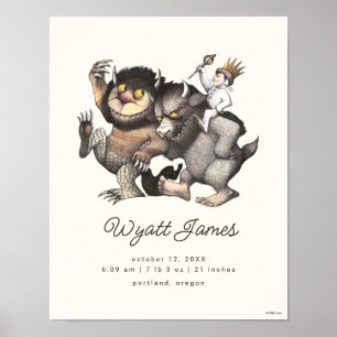 Where the Wild Things Are Födelse Statistik Poster