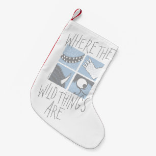 Where The Wild Things Are Fyrkantig Grafik Liten Julstrumpa