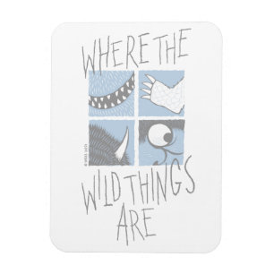 Where The Wild Things Are Fyrkantig Grafik Magnet