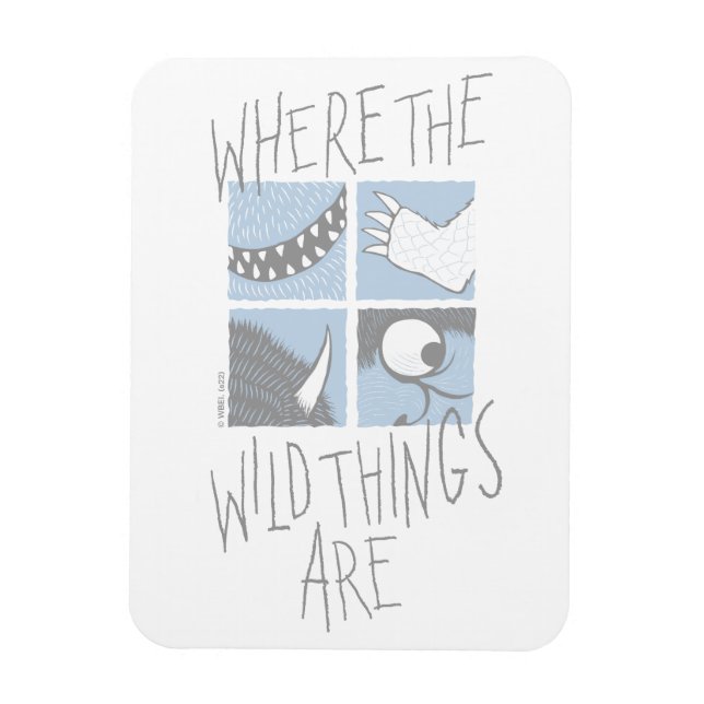 Where The Wild Things Are | Fyrkantig Grafik Magnet (Vertikal)