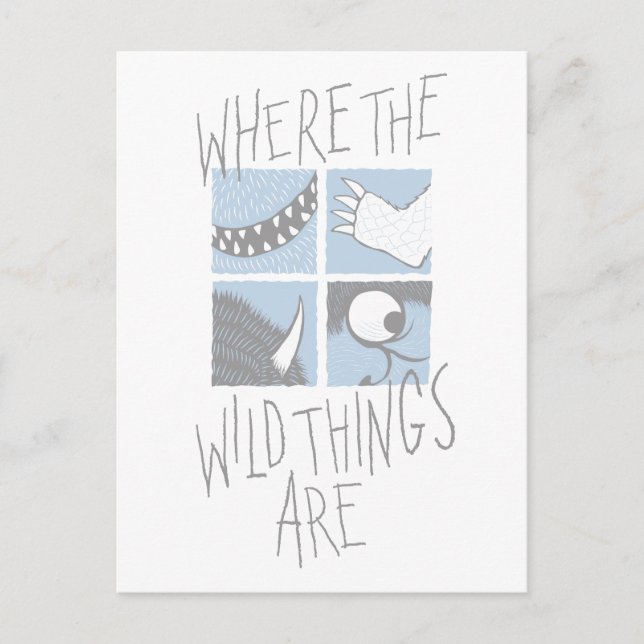 Where The Wild Things Are | Fyrkantig Grafik Vykort (Framsida)