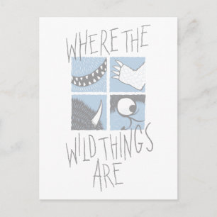 Where The Wild Things Are Fyrkantig grafik Vykort