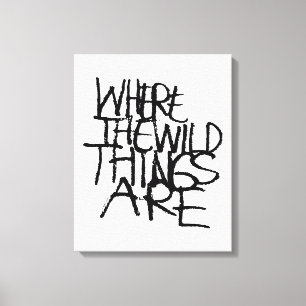 Where the Wild Things Are Handskriven Canvastryck