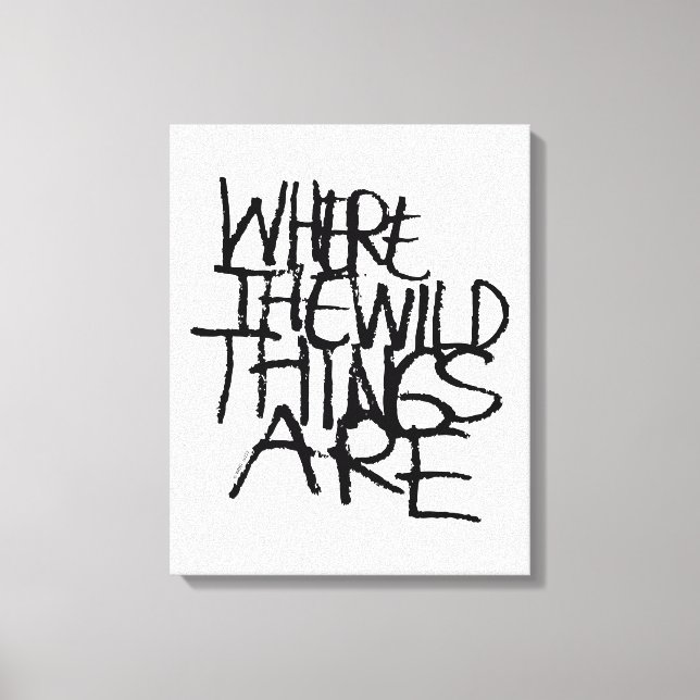 Where the Wild Things Are | Handskriven Canvastryck (Framsida)