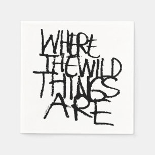 Where the Wild Things Are Handskriven Pappersservett