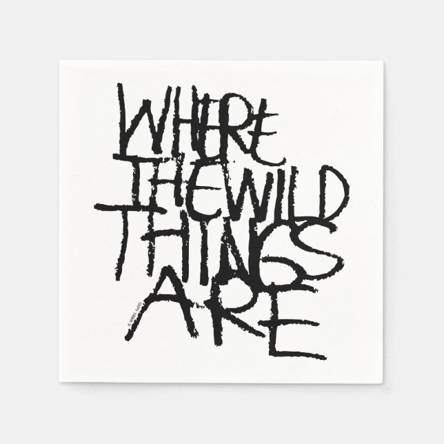 Where the Wild Things Are | Handskriven Pappersservett (Framsidan)