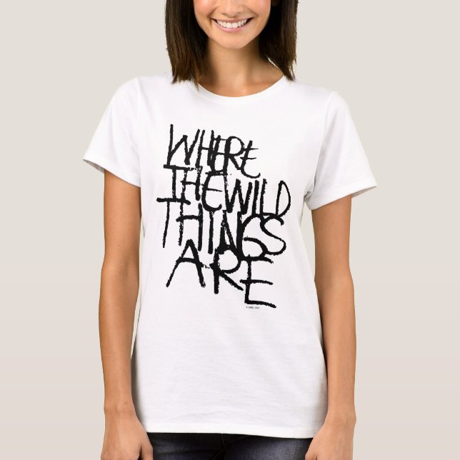 Where the Wild Things Are | Handskriven T Shirt (Framsida)