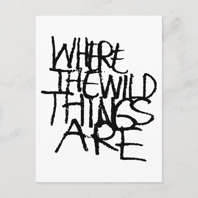 Where the Wild Things Are | Handskriven Vykort (Framsida)