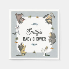 Where the Wild Things Are Karaktär Baby Shower Pappersservett