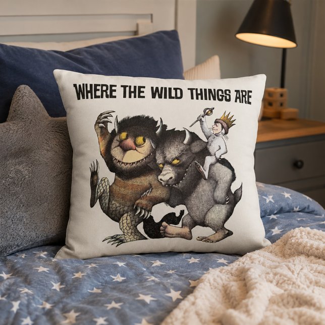 Where the Wild Things Are Karaktärer Kudde (Simulated pillow on bed)