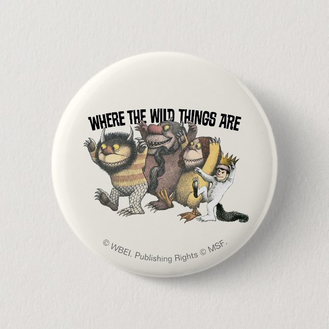 Where the Wild Things Are Karaktärer & Logo Knapp (Framsida)