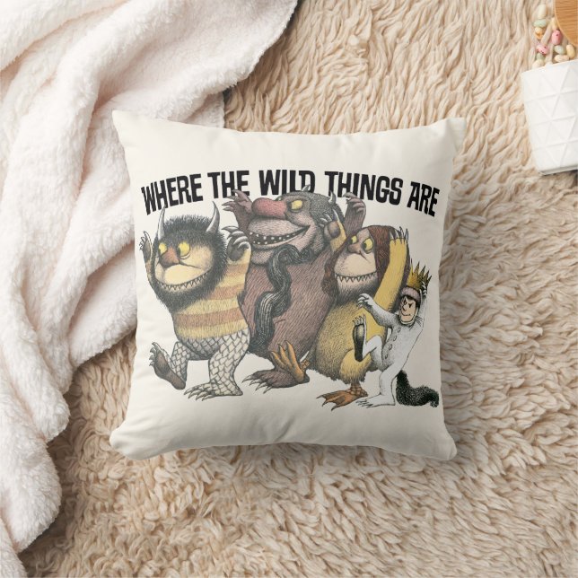 Where the Wild Things Are Karaktärer & Logo Kudde (Filt)