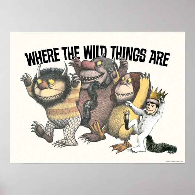 Where the Wild Things Are-karaktärer & logotyp Poster (Framsidan)