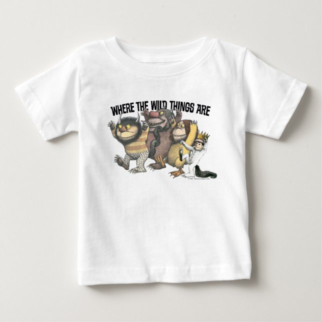 Where the Wild Things Are-karaktärer & logotyp T Shirt (Framsida)