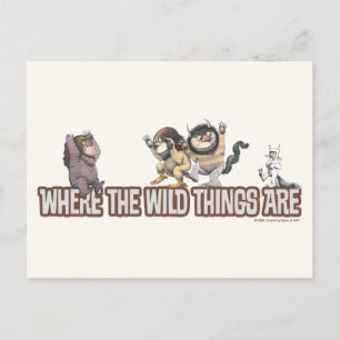 Where the Wild Things Are-karaktärer på logotypen Vykort