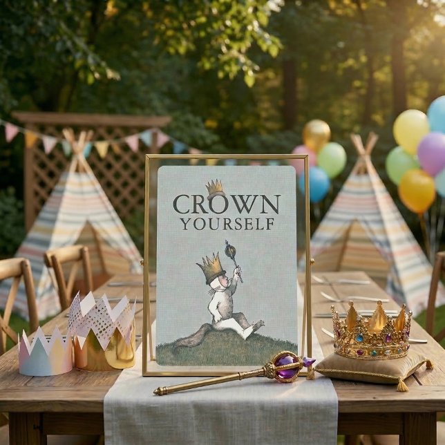 Where the Wild Things Are | Krön Dig Själv  Inbjudningar (Generated image of card on table)