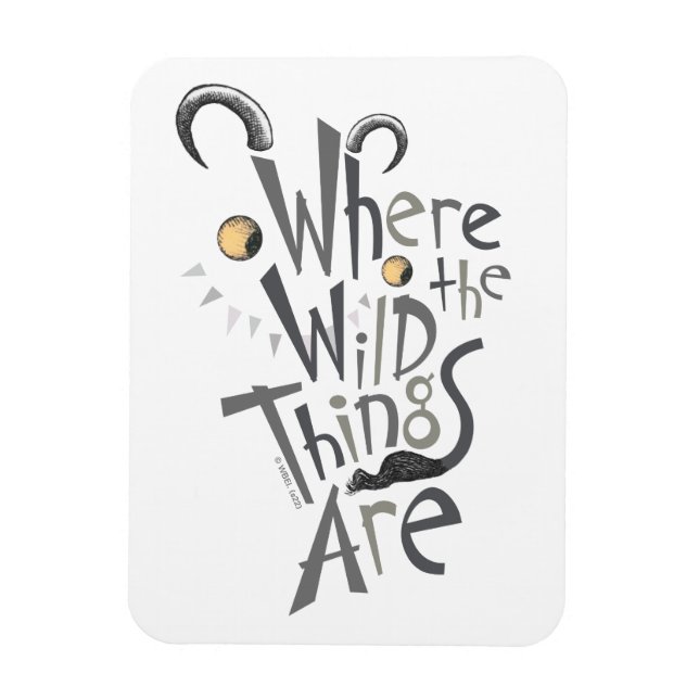 Where the Wild Things Are-kvotgrafisk bild Magnet (Vertikal)