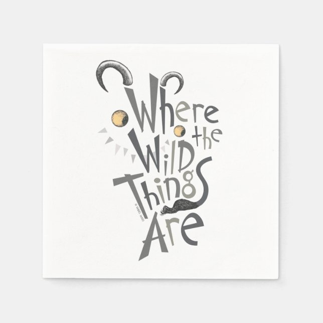 Where the Wild Things Are-kvotgrafisk bild Pappersservett (Framsidan)