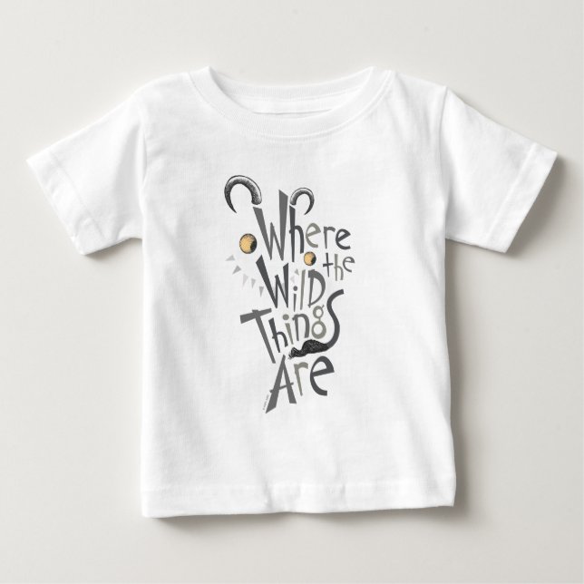 Where the Wild Things Are-kvotgrafisk bild T Shirt (Framsida)