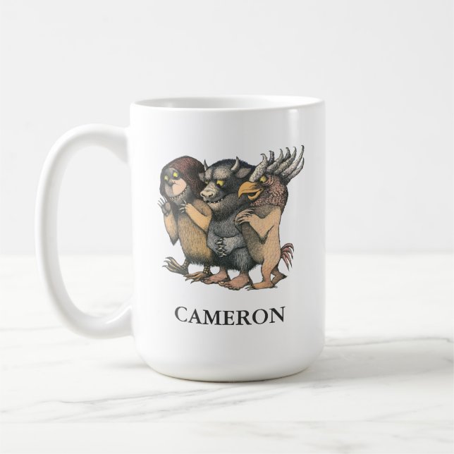 Where the Wild Things Are | Lägg till ditt namn Kaffemugg (Vänster)