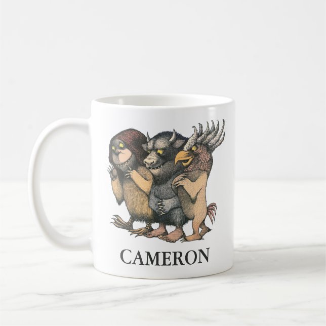 Where the Wild Things Are | Lägg till ditt namn Kaffemugg (Vänster)