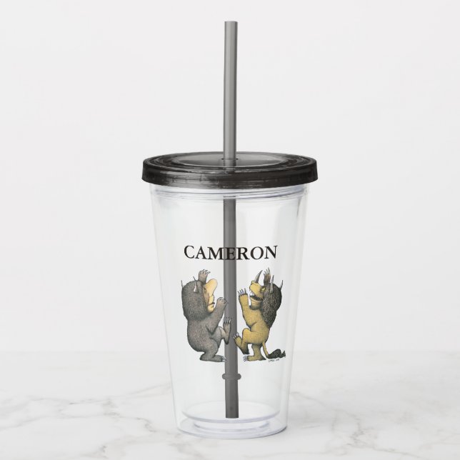Where the Wild Things Are | Lägg till ditt namn Take Away Mugg (Framsida)