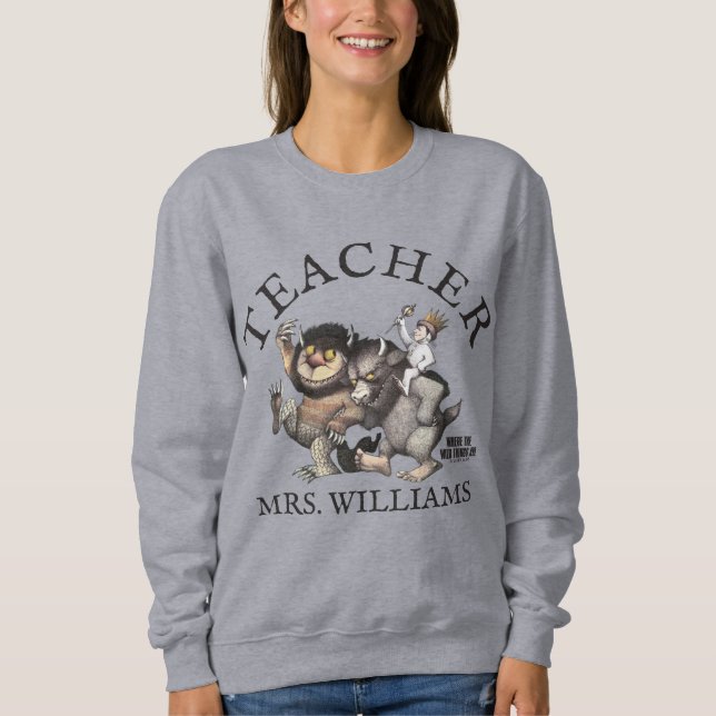 Where the Wild Things Are Lärare T Shirt (Framsida)