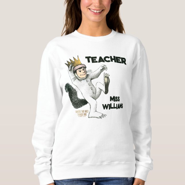Where the Wild Things Are Lärare T Shirt (Framsida)