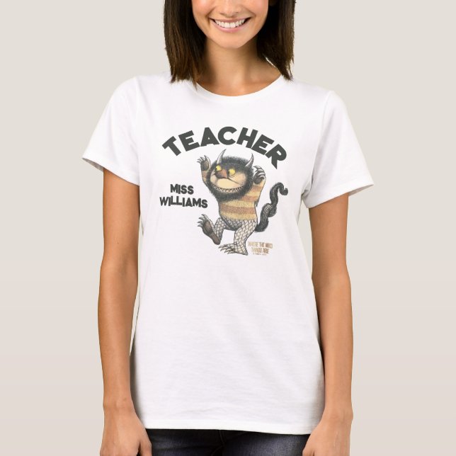 Where the Wild Things Are Lärare T Shirt (Framsida)