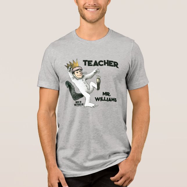 Where the Wild Things Are Lärare T Shirt (Framsida)