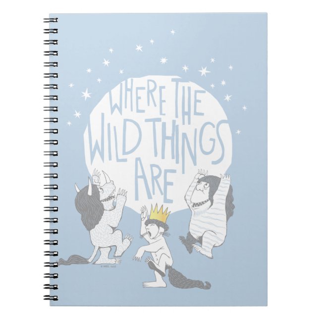 Where The Wild Things Are | Måne & Stjärnor Anteckningsbok (Framsidan)