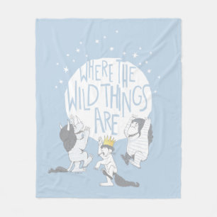 Where The Wild Things Are Moon & Stars Fleecefilt