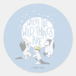 Where The Wild Things Are | Moon & Stars Runt Klistermärke