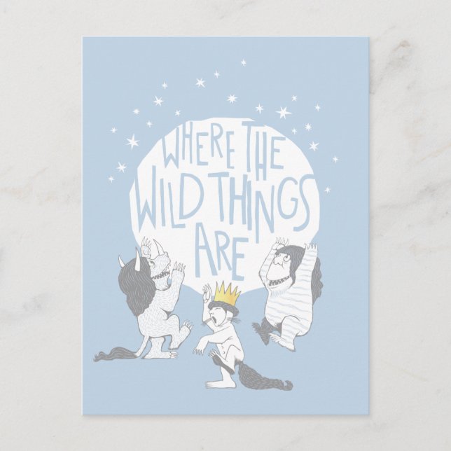 Where The Wild Things Are | Moon & Stars Vykort (Framsida)