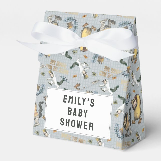 Where the Wild Things Are Pattern Baby Shower Presentaskar (Framsidan Sidan)