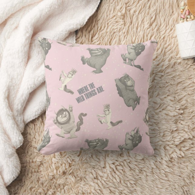 Where the Wild Things Are Pink Star Pattern Kudde (Filt)