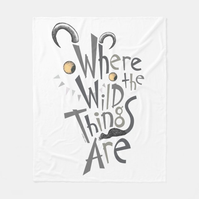 Where the Wild Things Are Quote Graphic Fleecefilt (Framsidan)