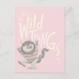 Where the Wild Things Are Quote - Pink Vykort
