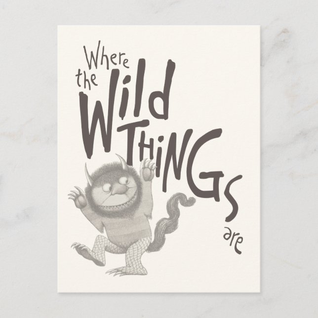 Where the Wild Things Are Quote Vykort (Framsida)