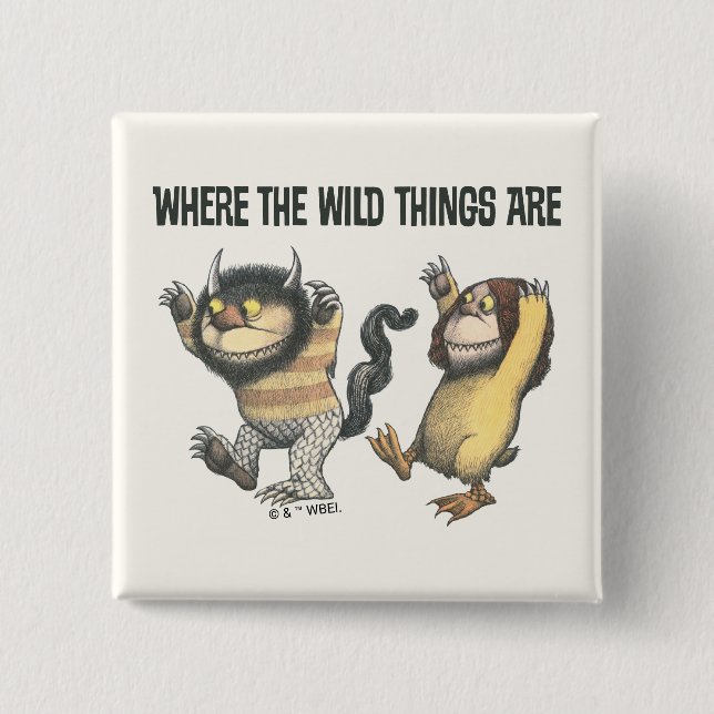 Where the Wild Things Are | Två vilda varelser Knapp (Framsida)