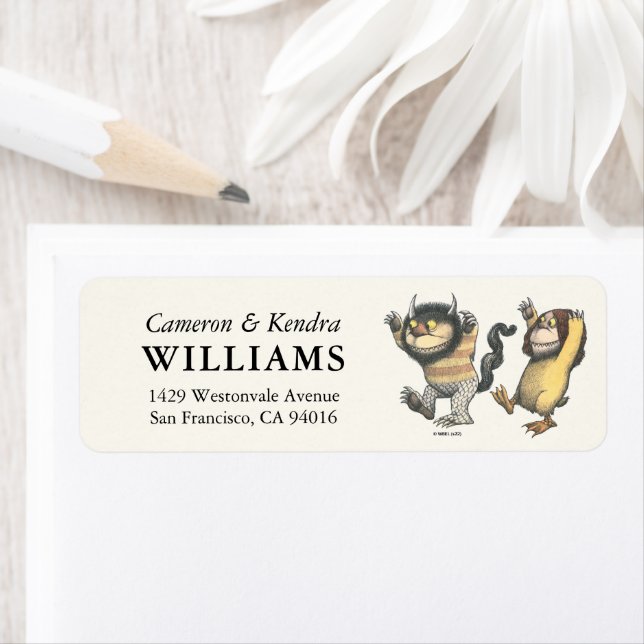 Where the Wild Things Are | Two Wild Things Returadress Etikett (Insitu)