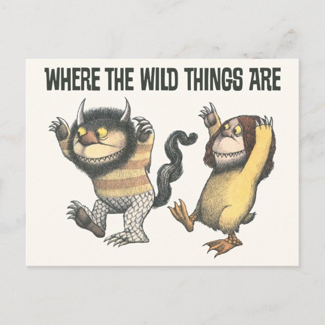 Where the Wild Things Are | Two Wild Things Vykort (Framsida)