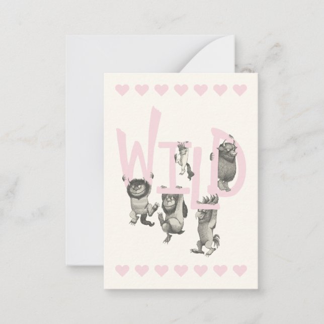Where The Wild Things Are Valentine Photo Anteckningskort (Framsida)