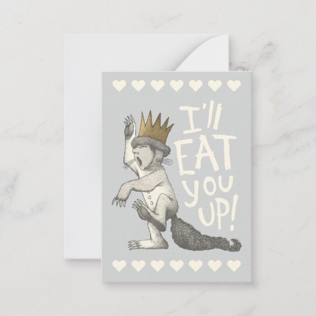 Where The Wild Things Are Valentine Photo Anteckningskort (Framsida)