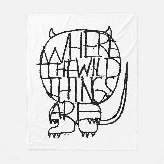 Where the Wild Things Are | Wild Thing Sketch Fleecefilt (Framsidan)