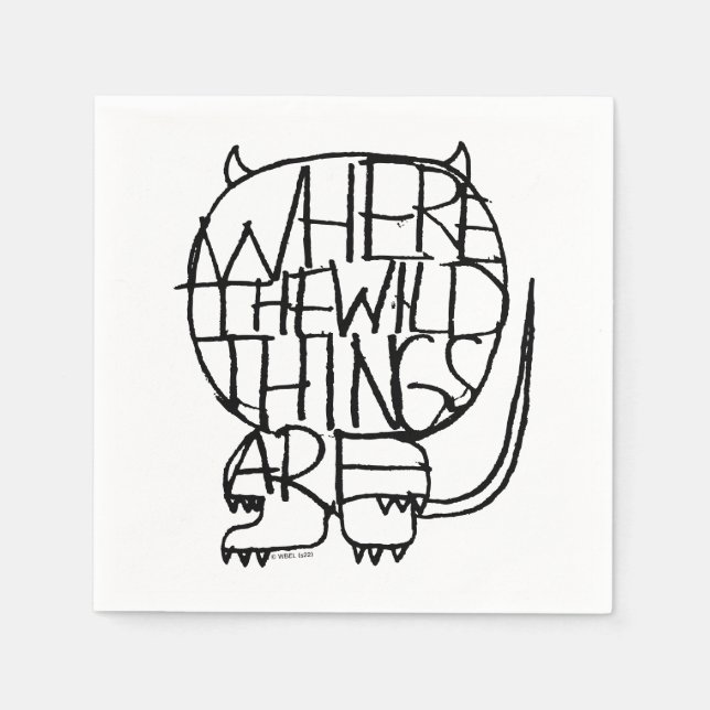 Where the Wild Things Are | Wild Thing Sketch Pappersservett (Framsidan)